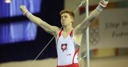 Gymnast Moreno Kratter of Switzerland Earns the Gold Medal